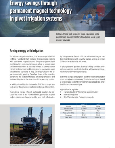 USE CASE Tecnopompe PM motors irrigation EN draft 1